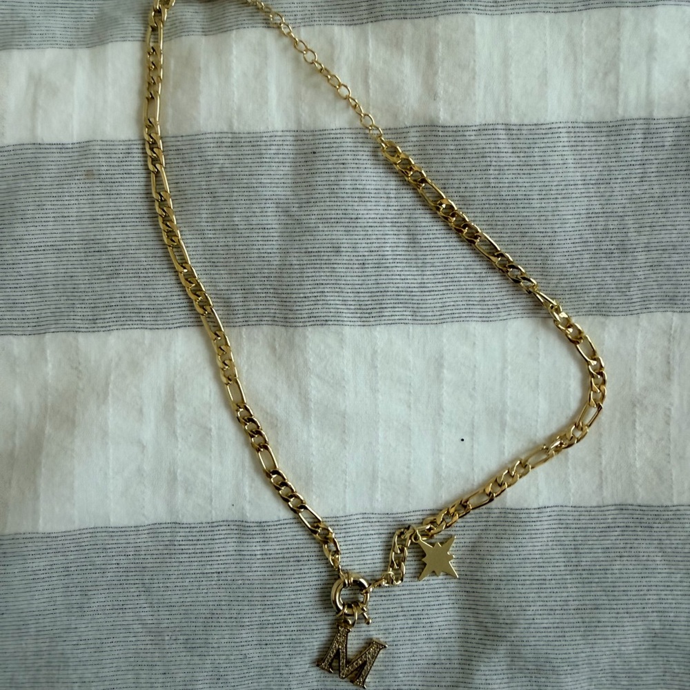 Chic Gold Letter Pendant Necklace